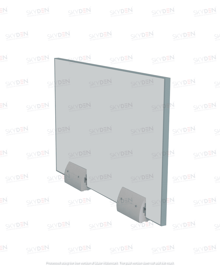 SD 19 Bracket System for Aluminum Glass Railing Installation, Heavy Duty Support Bracket for Balcony and Staircase, Durable Finish, Secure Mounting for Modern Architectural Projects